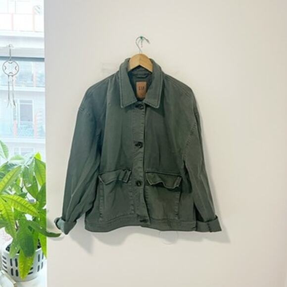 Gap Green Military Jacket Size XL - Picture 1 of 4